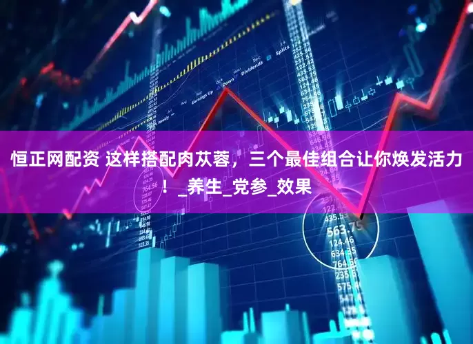 恒正网配资 这样搭配肉苁蓉，三个最佳组合让你焕发活力！_养生_党参_效果