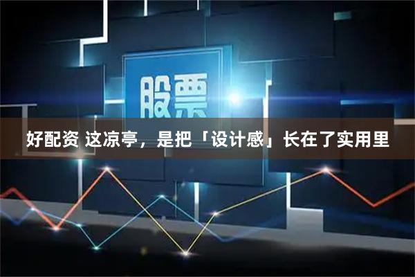 好配资 这凉亭,是把「设计感」长在了实用里